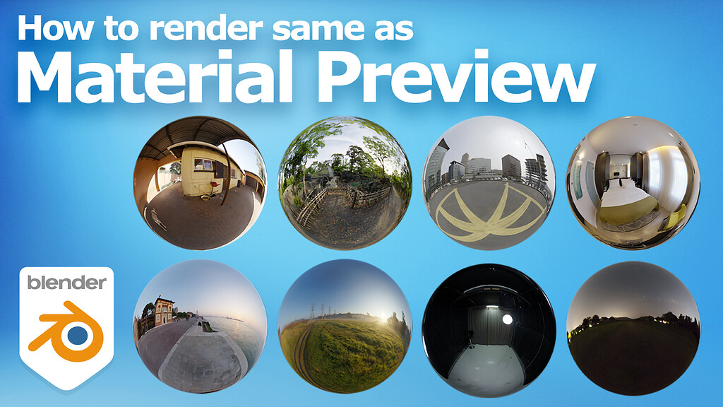 How to use Blender default HDRI same as material preview Tutorials