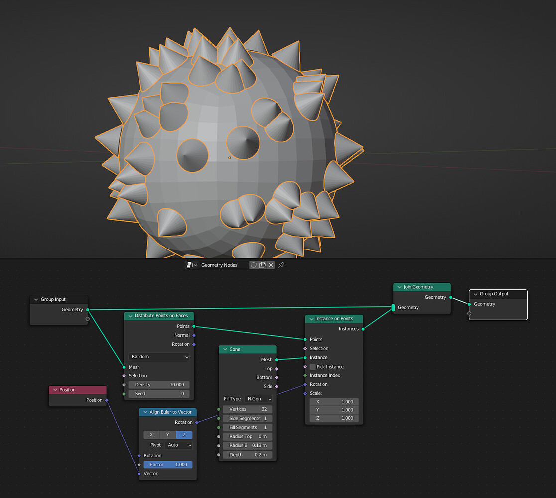 How to align Euler to the surface normal (Geometry Node) Basics