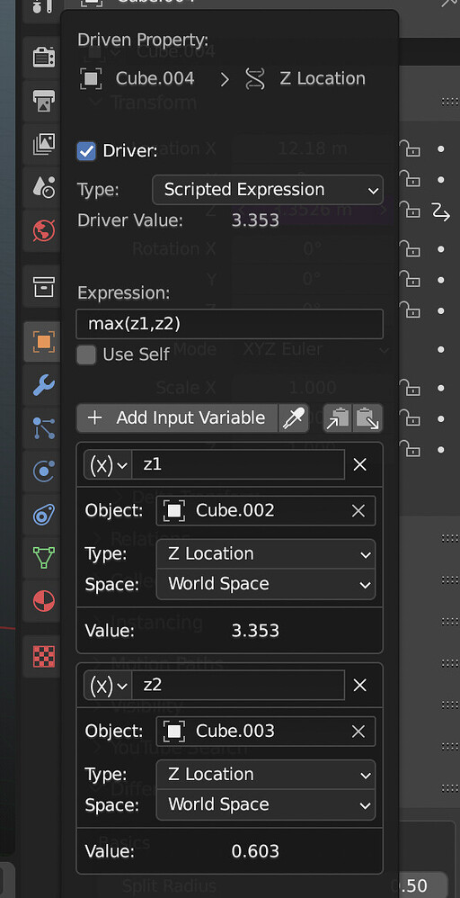 Blender Drivers how do you put in two if statements in a Driver Script