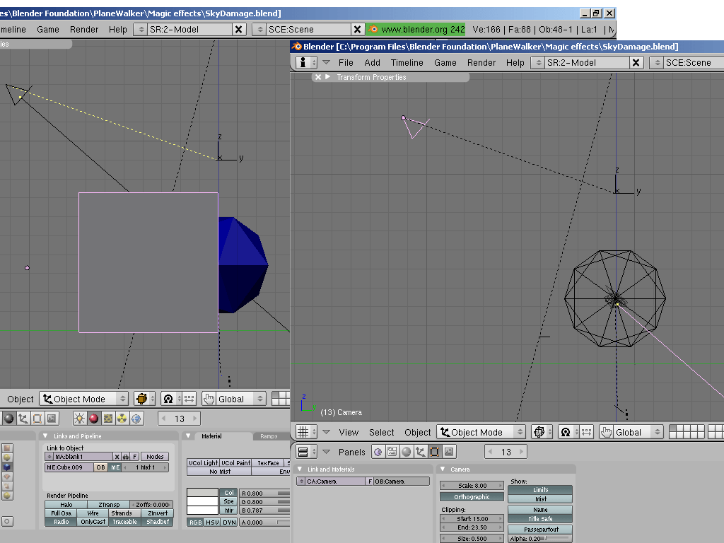 How to mask the front of object and render the back? Blender Tests
