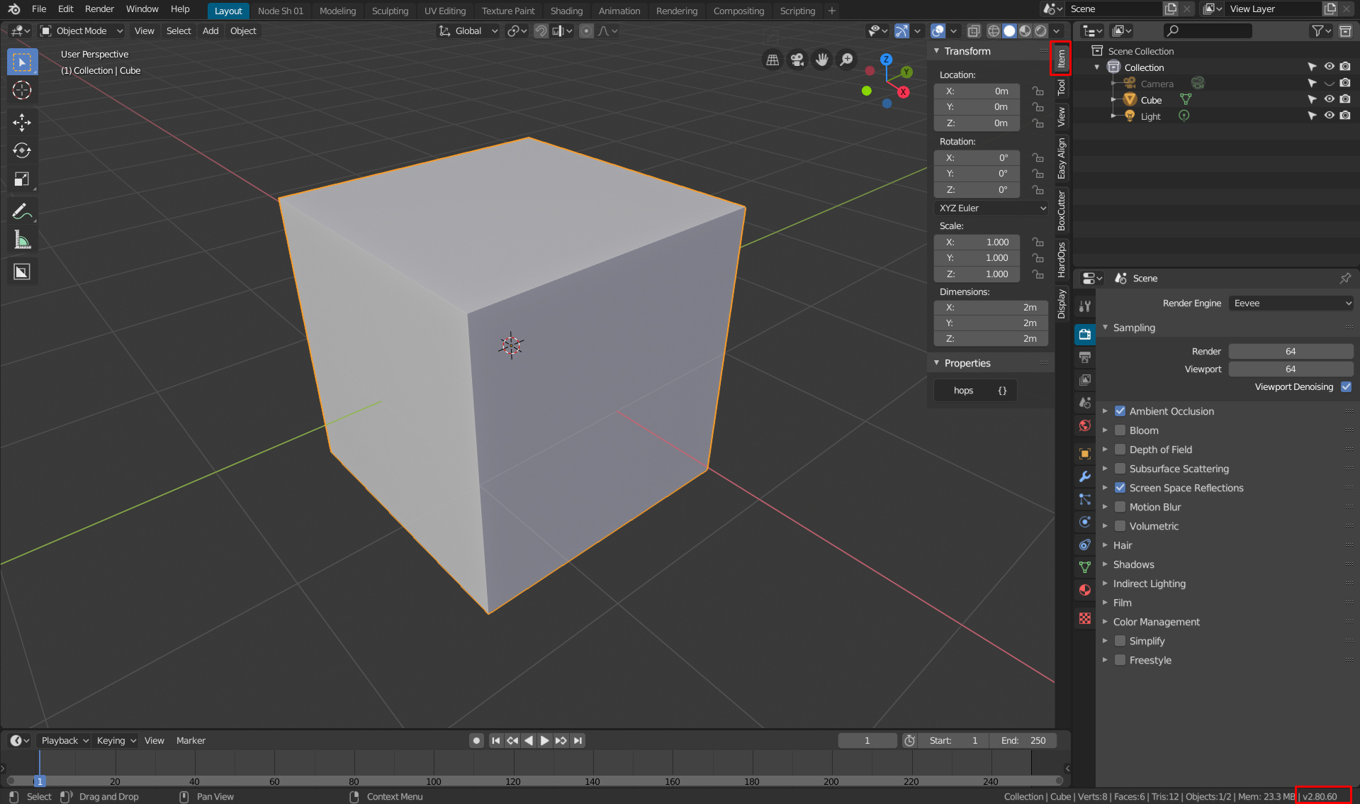 Dimensions section gone in sidebar (N) panel Basics & Interface