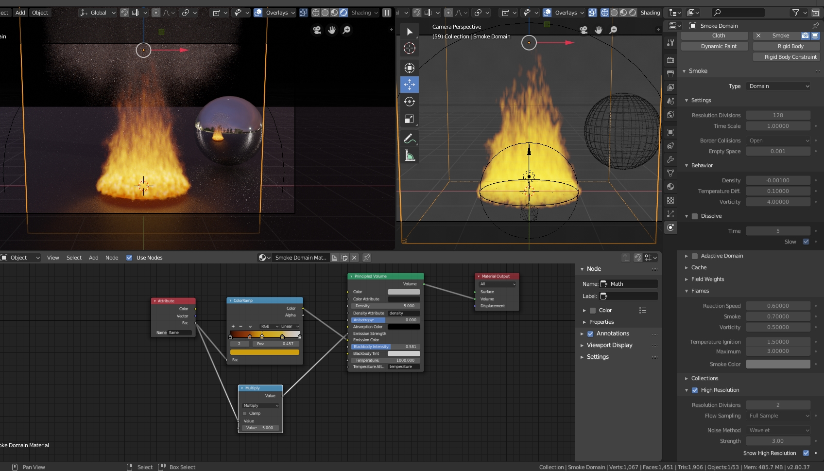 How to Realistic Fire in Blender 2.8 (EEVEE / Cycles) Particles and