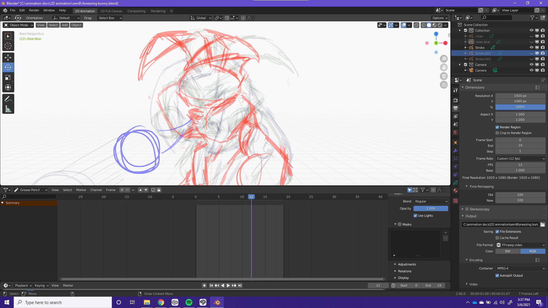 Onion skin is shown after rendering animation Tutorials, Tips and