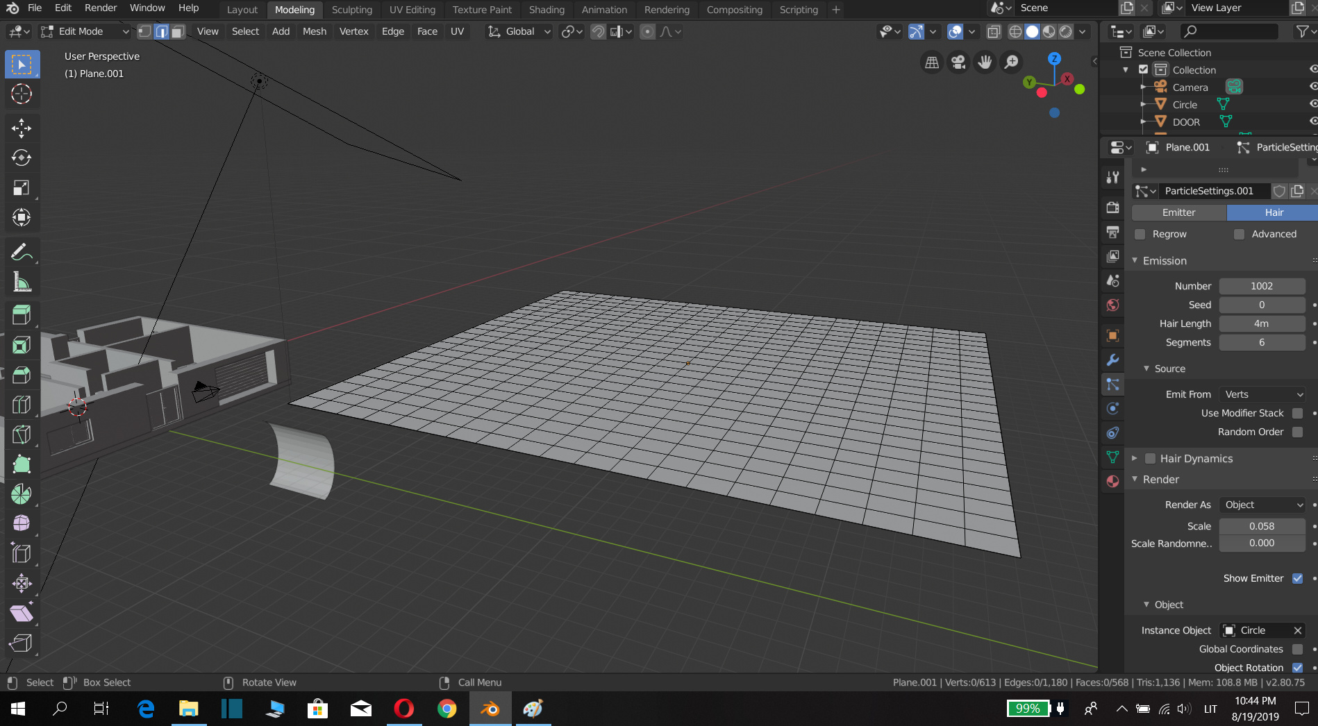 How to use particles option correctly to fill an object with other