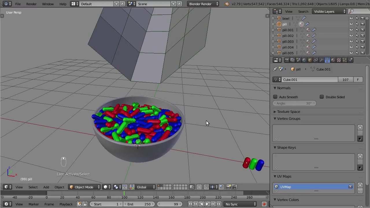 Can you have mesh particles that don't intersect? Particles and