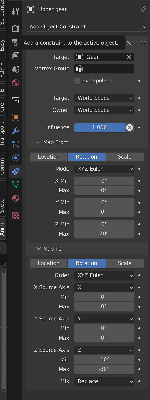 How to synchronize/rig gears with just a few or one teeth? Animation