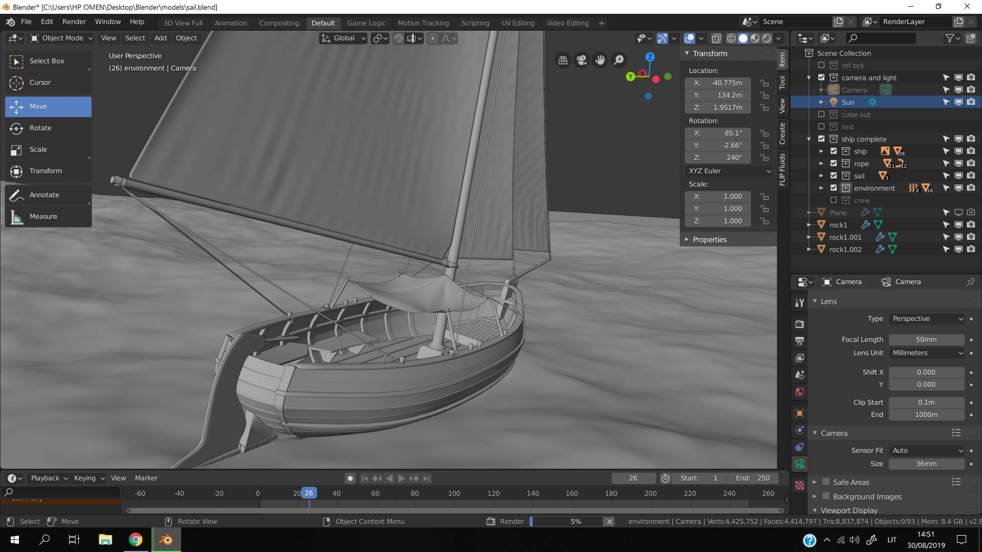 Sailboat in the bay Finished Projects Blender Artists Community