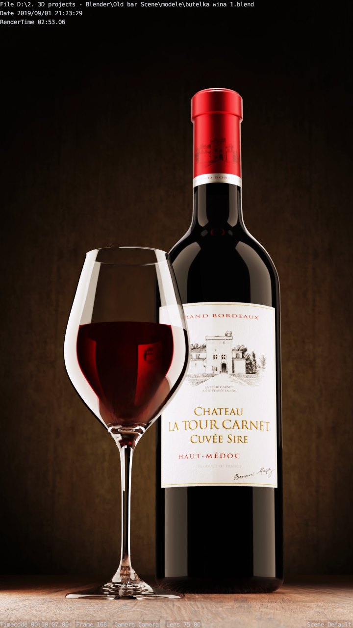 Glass of wine in studio envionment Finished Projects Blender