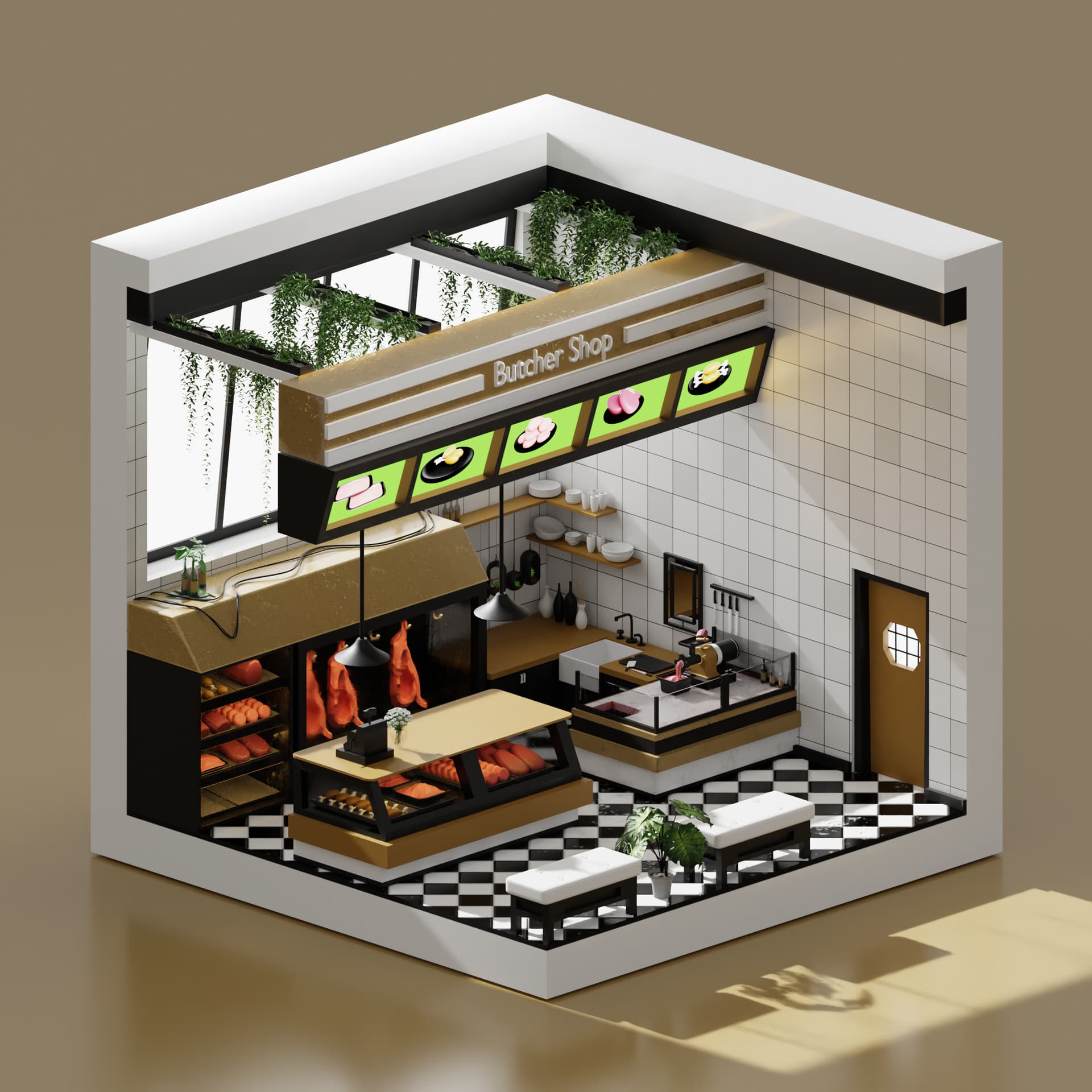 Isometric Butcher shop Finished Projects Blender Artists Community