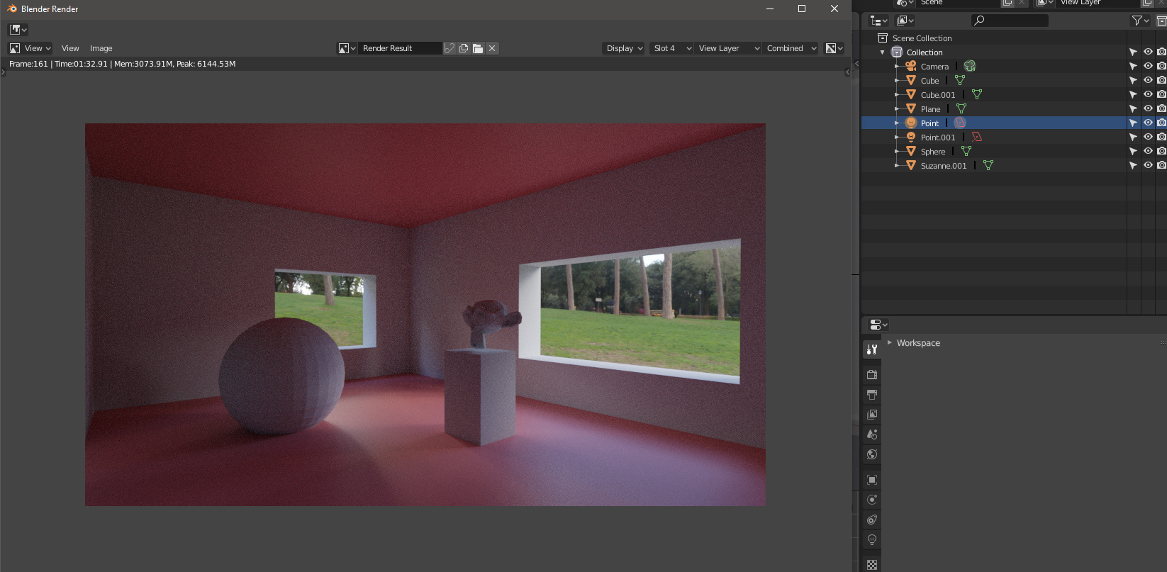 Blender 2.8 Cycles rendering with portals 7 by YAFU Lighting and