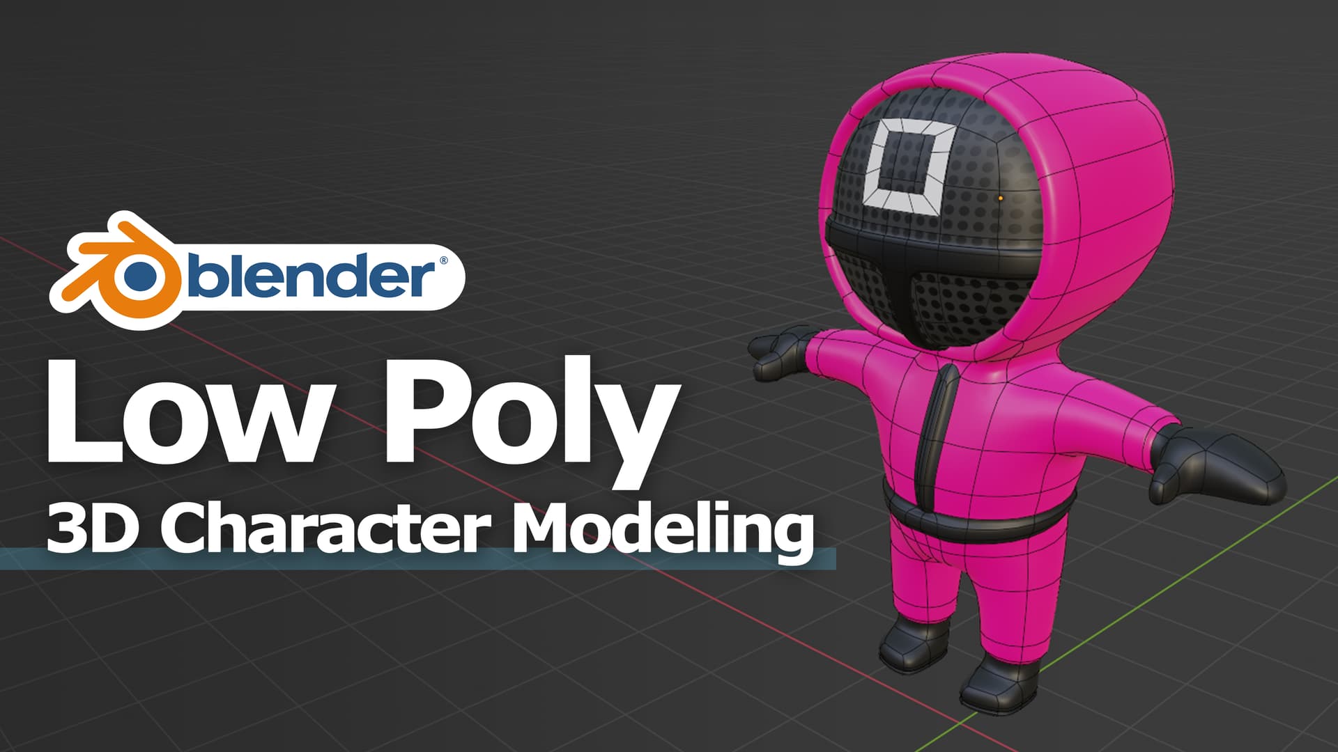 How to make Low Poly 3D Character Modeling in Blender Squid Game
