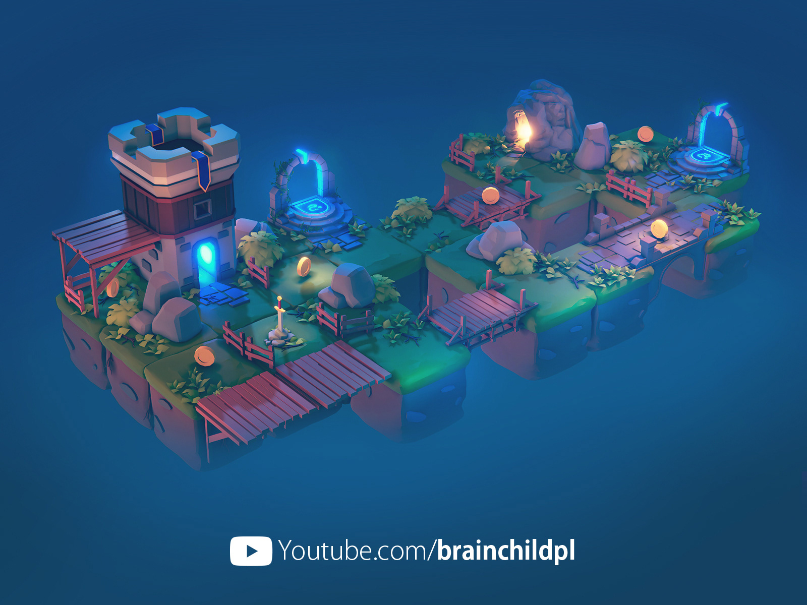 Blender + Unity (full process video) LOW POLY game ready assets Finished Projects Blender