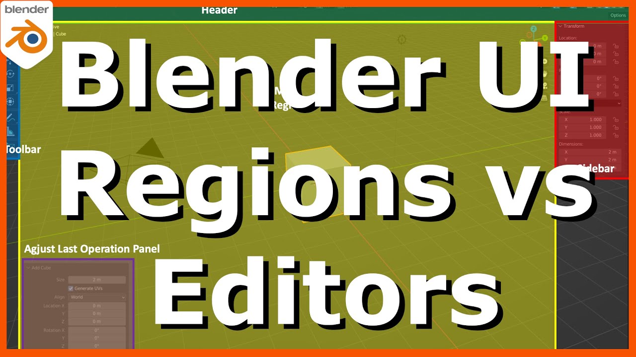 Introduction to Blender Regions vs Editors Tutorials, Tips and Tricks Blender Artists