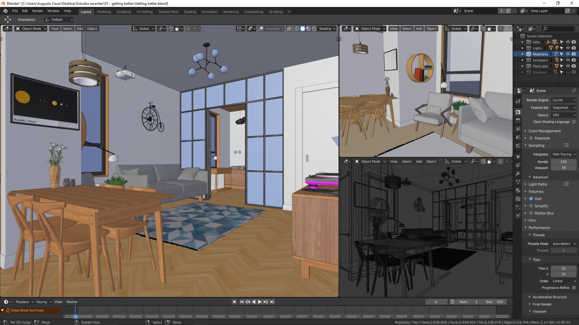 Interior renderings Augusto Cezar AN Archviz Finished Projects