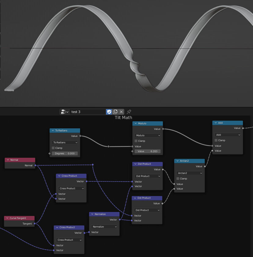 "ZUp Curve Tilt" NodeGroup for Blender 3.0 (Geometry Nodes) 15 by