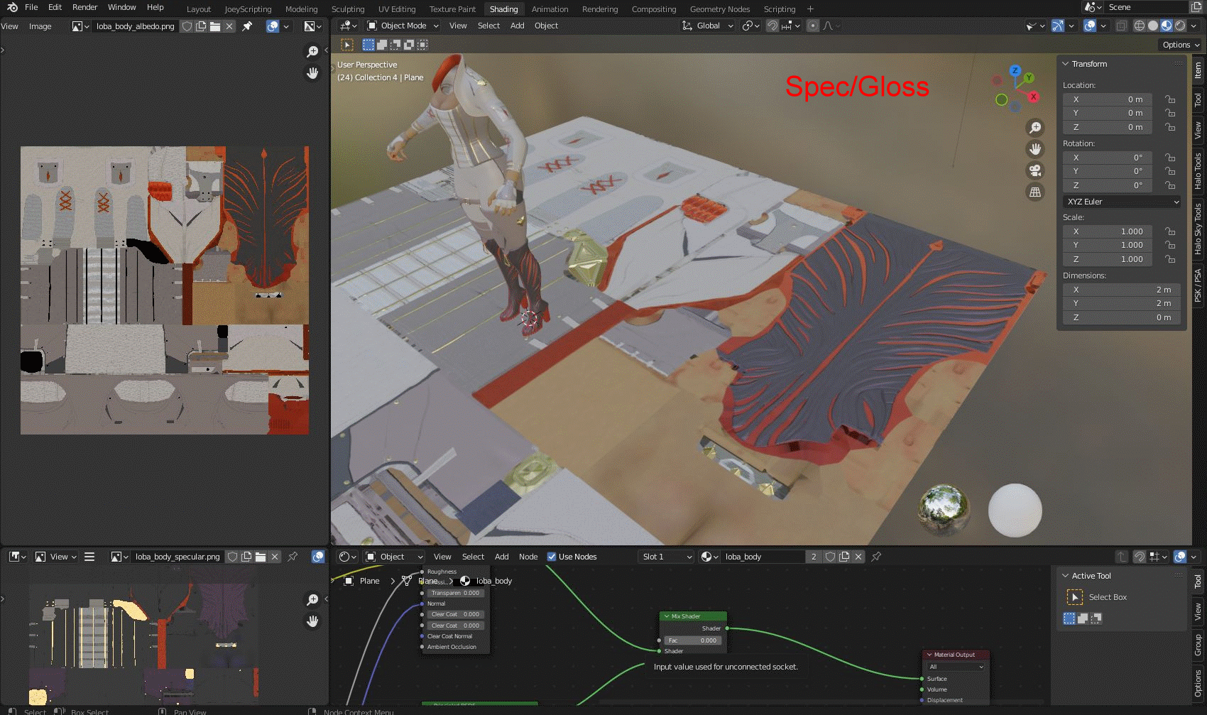 Convert specular/gloss maps to metallic/roughness maps for Cycles