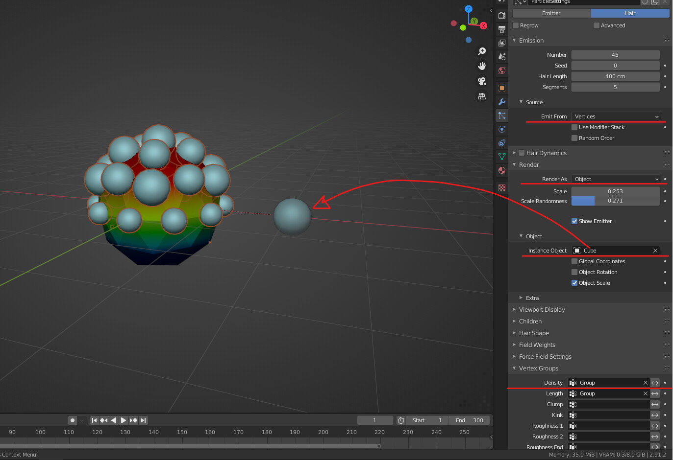 Assigning a mesh to every vertex of a vertex group Works in Progress