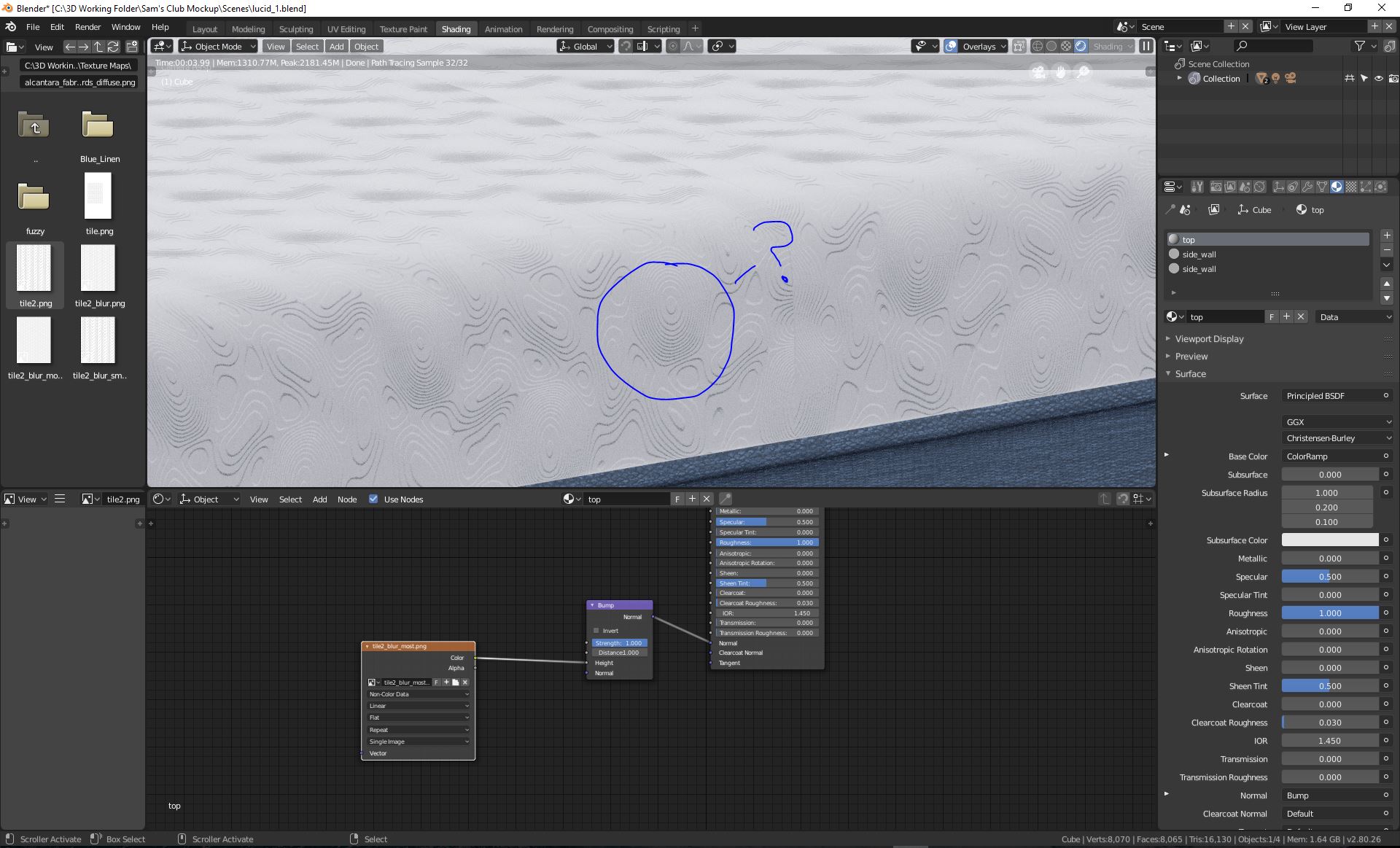 Bump/Normal map leaving ridges? Materials and Textures Blender