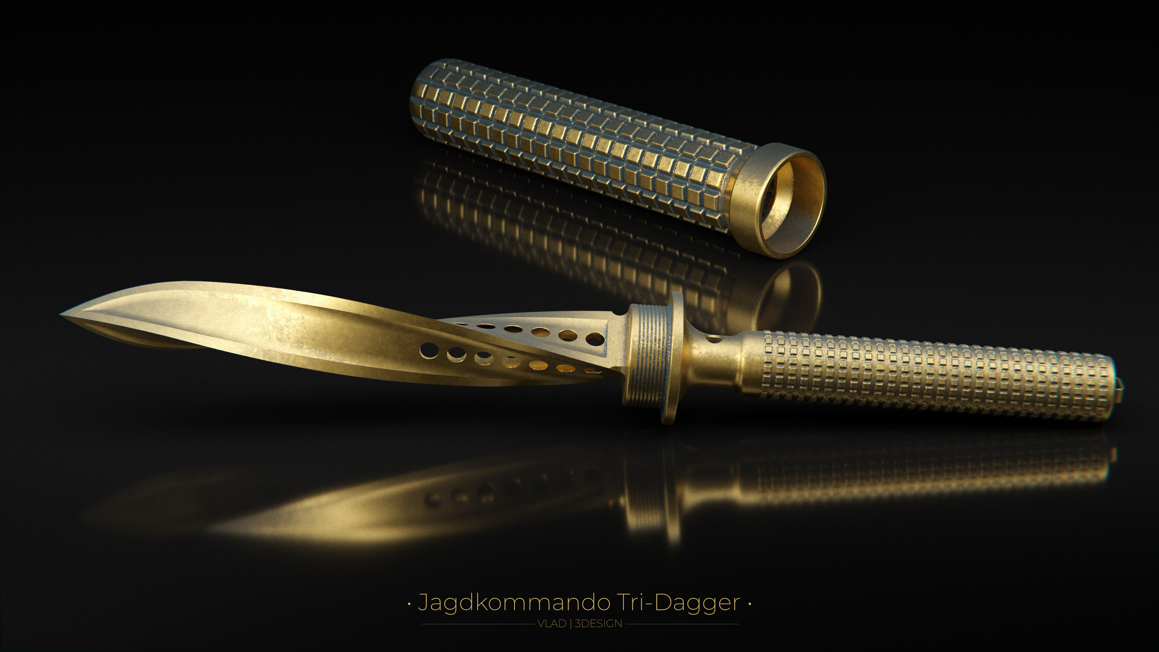 Microtech Jagdkommando TriDagger Finished Projects Blender Artists