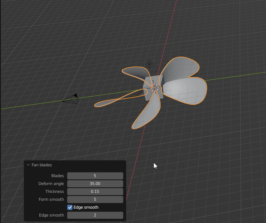 Blender Addon Add mesh fan blades Released Scripts and Themes