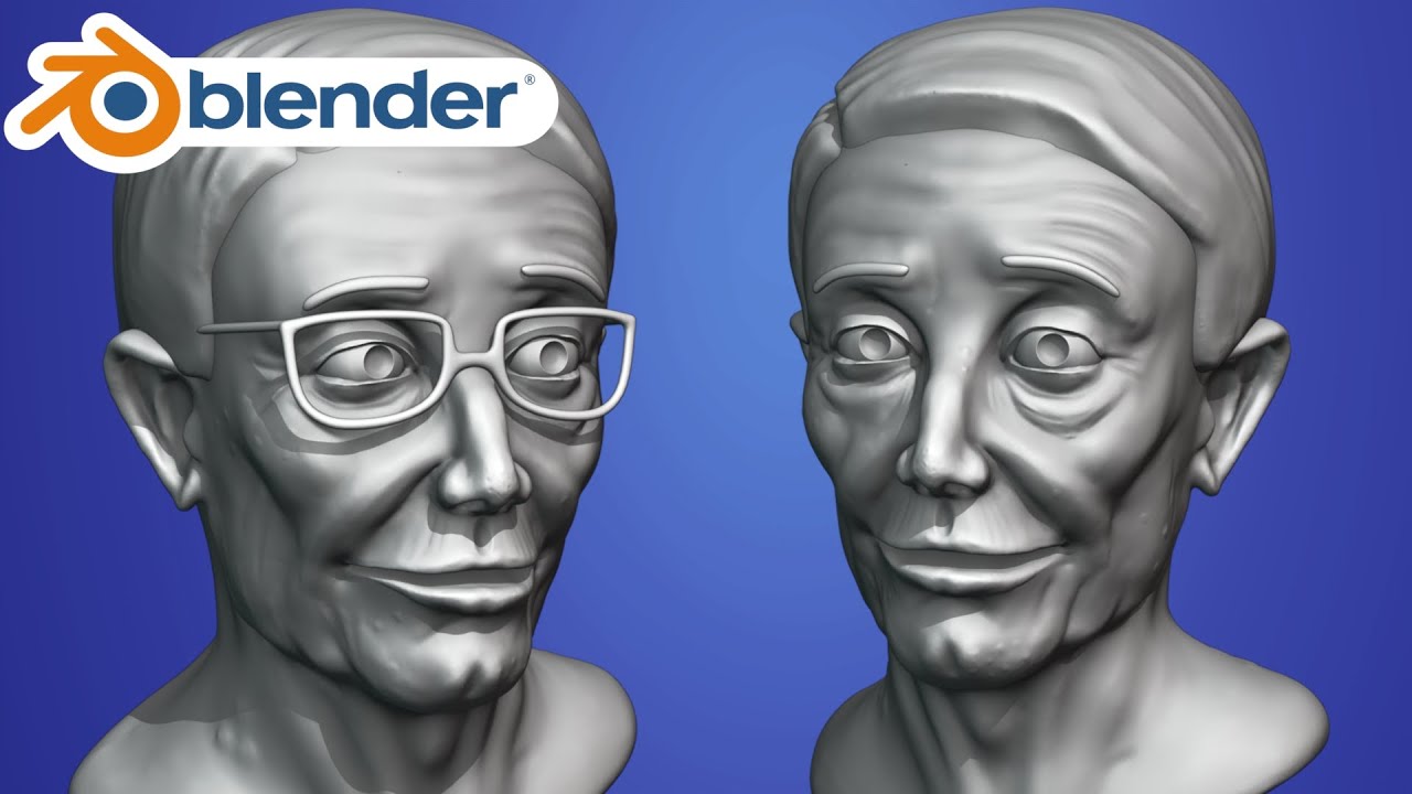 Sculpting an Old Man Face in Blender (Beginner Tutorial) Tutorials