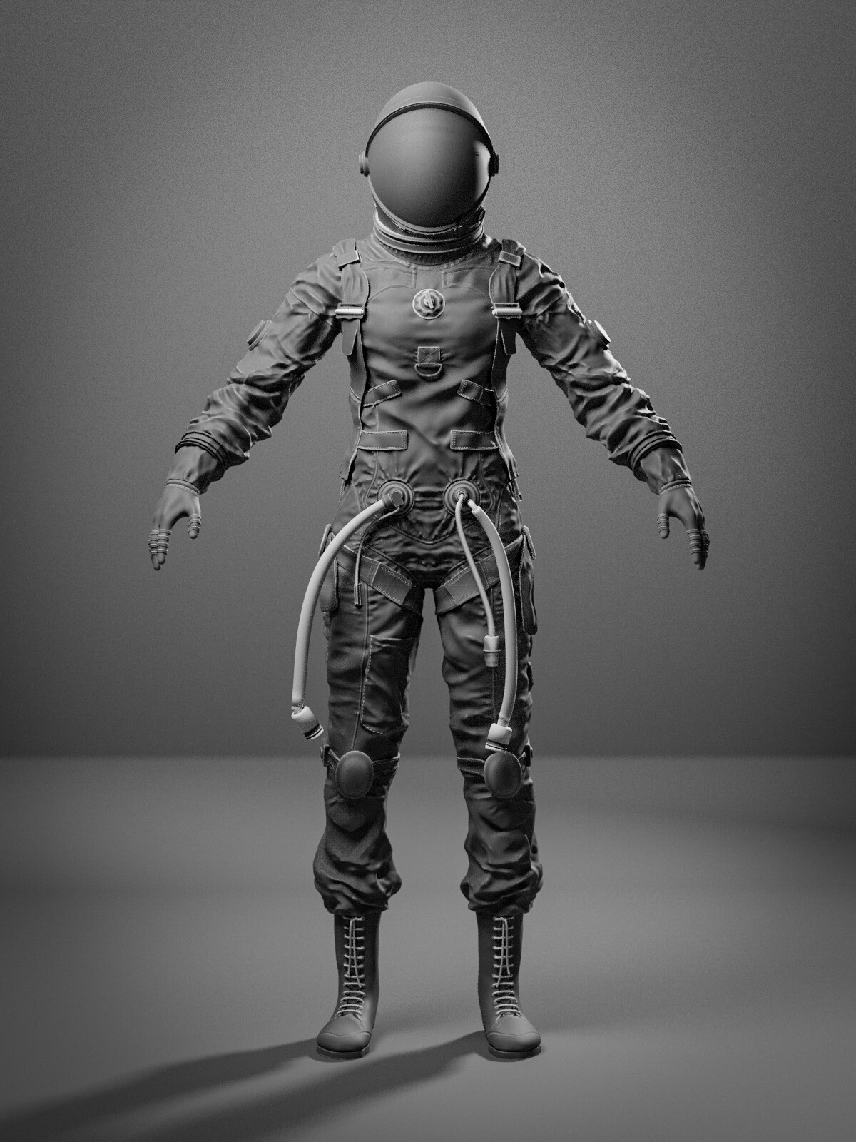 Female astronaut character WIP Works in Progress Blender Artists