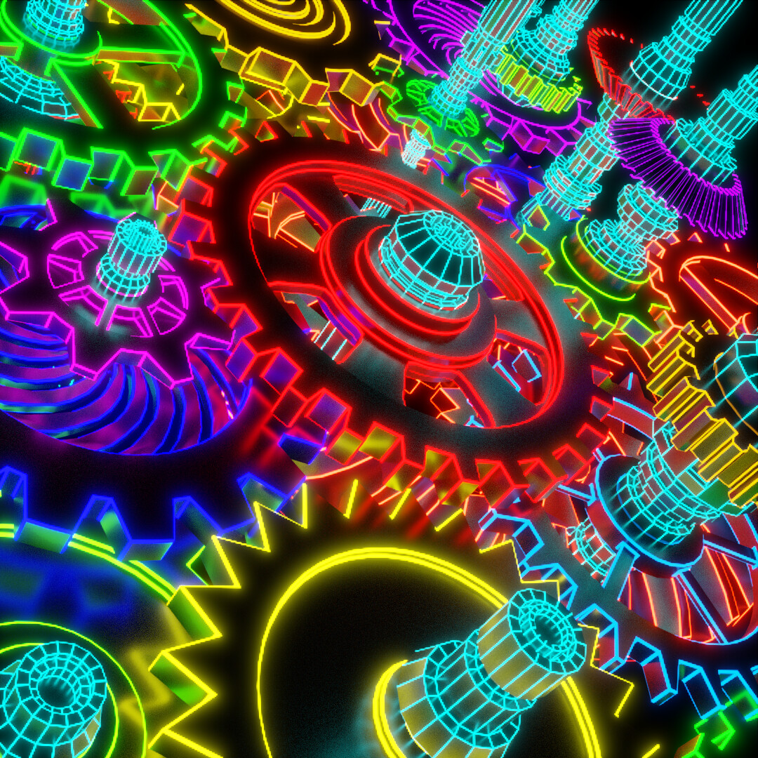 Gears with glowing bevel Finished Projects Blender Artists Community