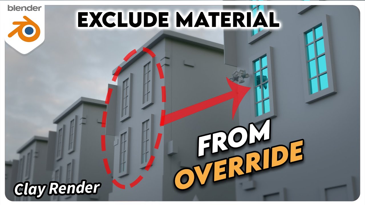 How to Exclude objects from Override in Blender (disable Glass material