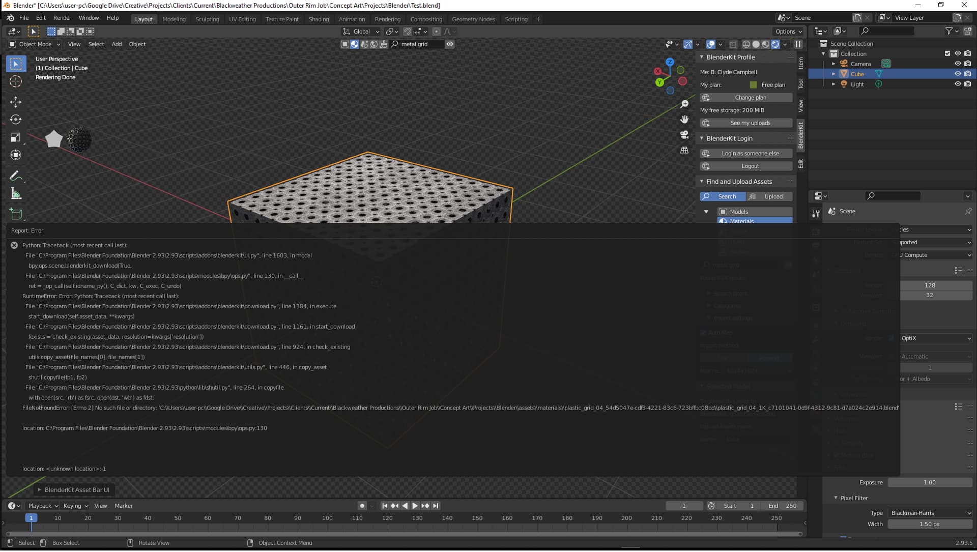 Blenderkit Materials aren't applying to my meshes Technical Support