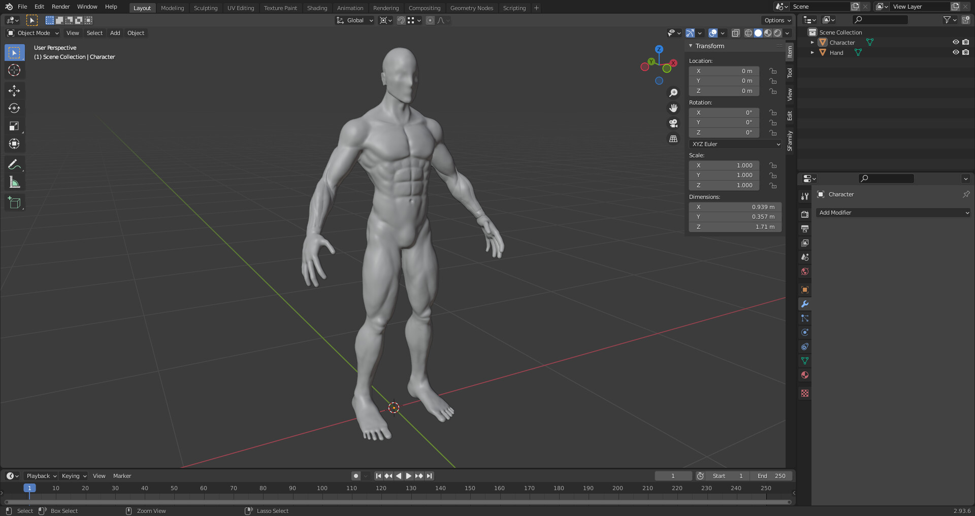 Sculpting a videogame character based on BSpheres Works in Progress