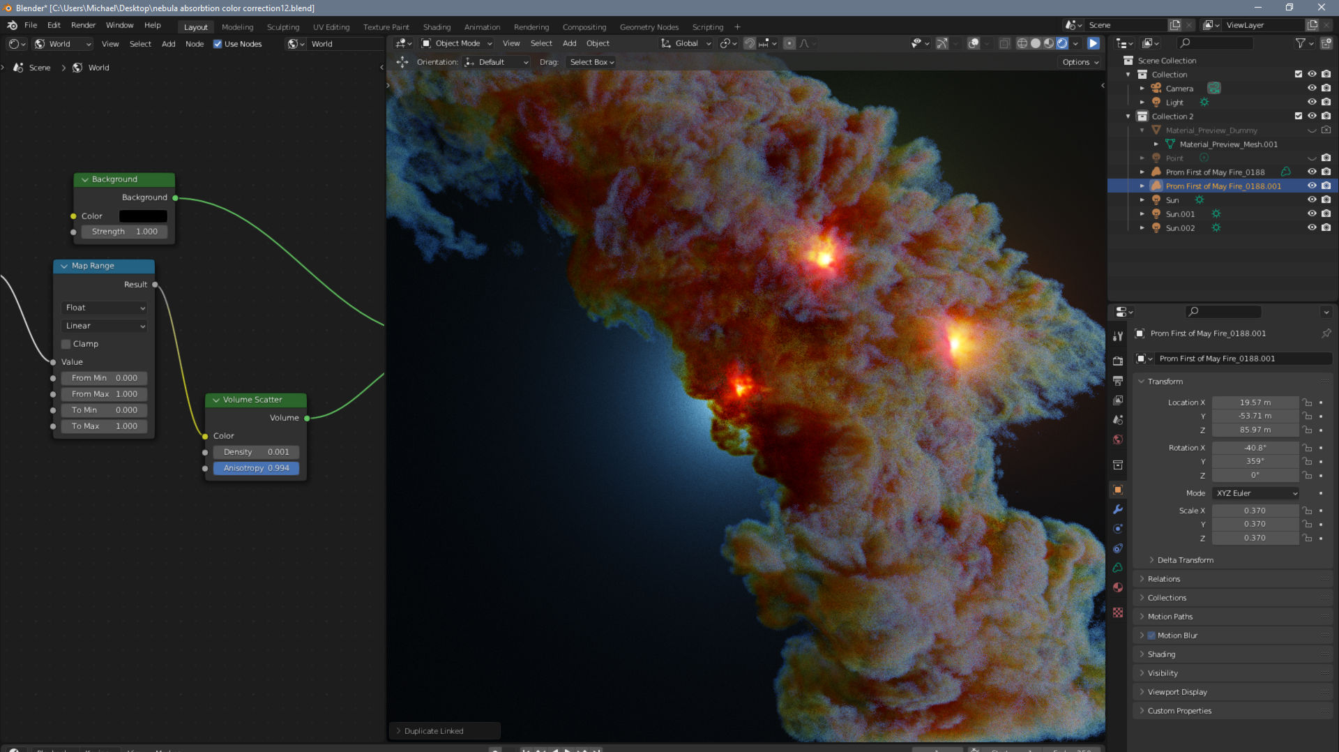 First nebula test in Blender 3.3, with the help of embergen VDB´s