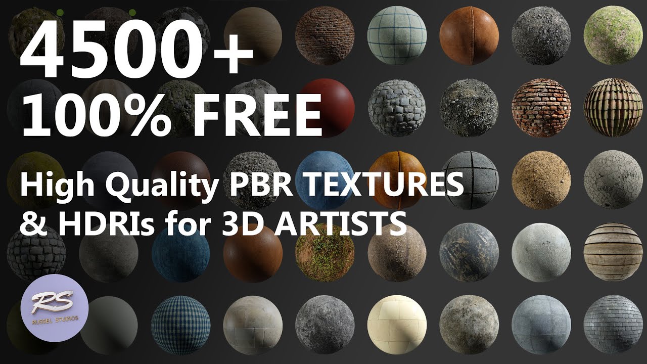 4500+ FREE High Quality PBR Textures & HDRIs for 3D Artists