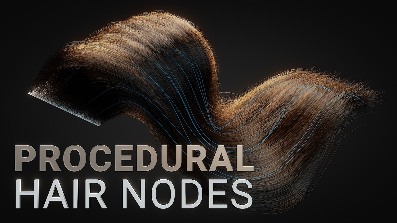 Hair using Geometry Nodes 115 by dan2 Blender and CG Discussions