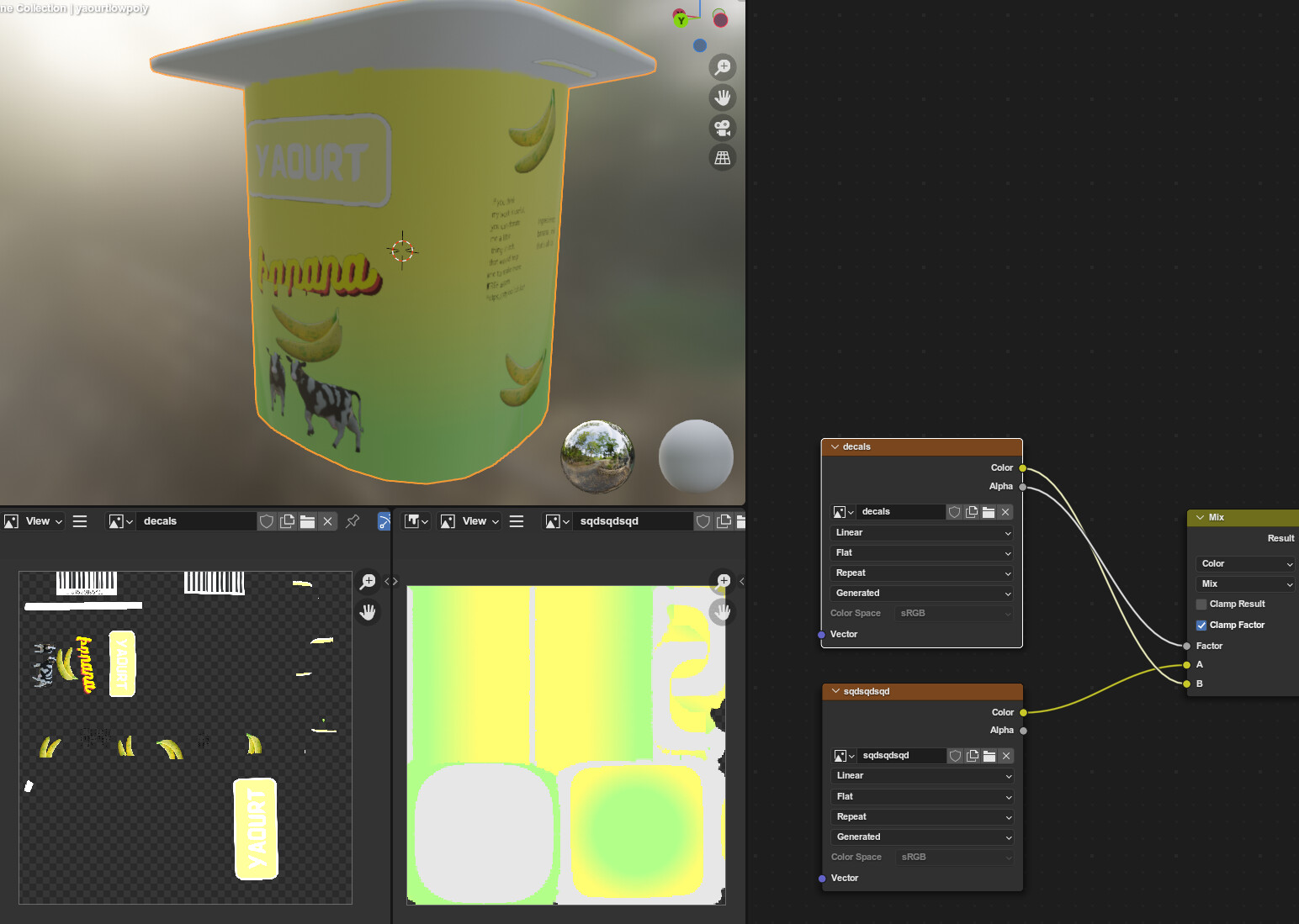 Decals shrinkwrap bake black for alpha? Materials and Textures