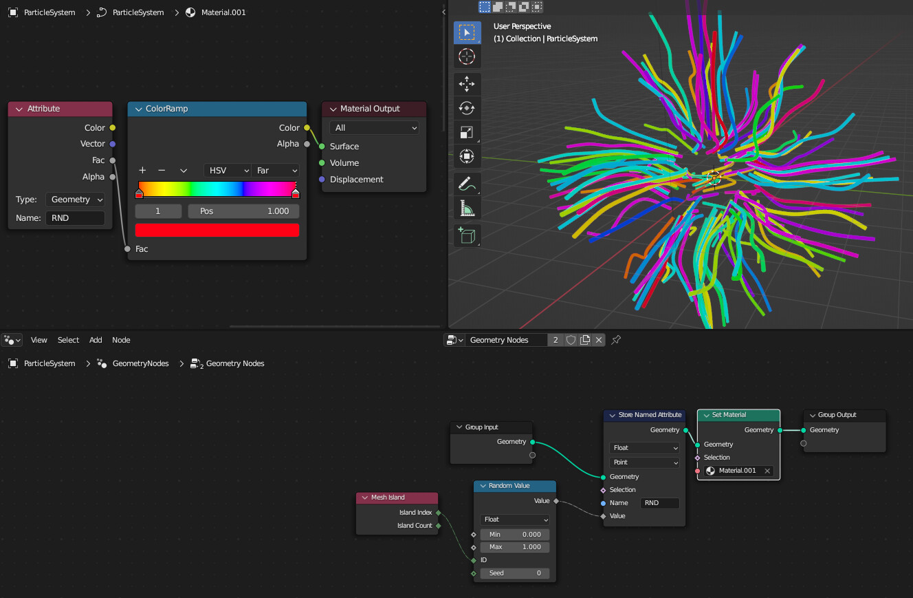 Help... how to assign random colors to the same mesh object with