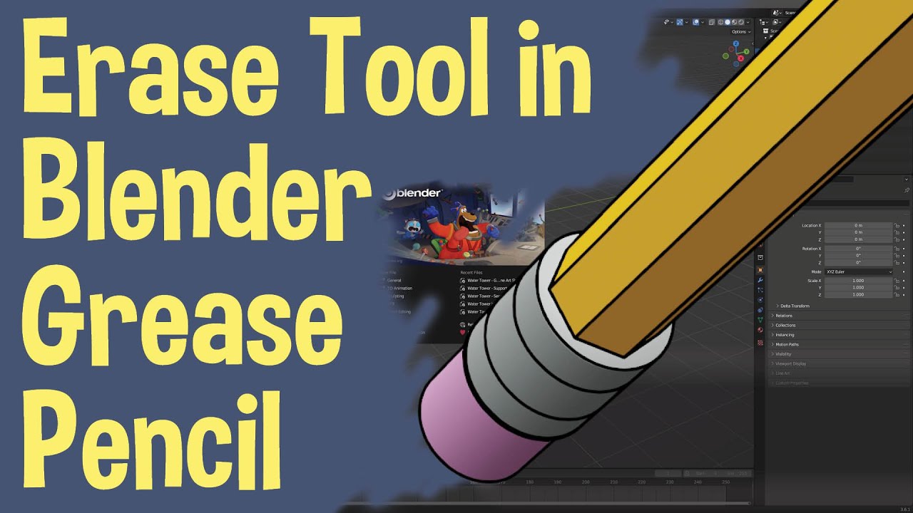 Using the Erase Tool in Blender Grease Pencil Tutorials, Tips and