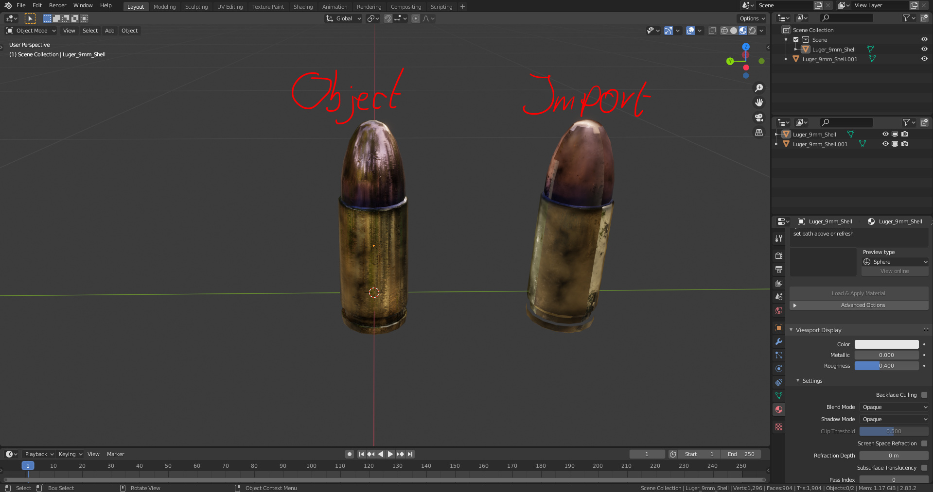 Importing FBX in Blender messes up material 2 by Sven_Giera