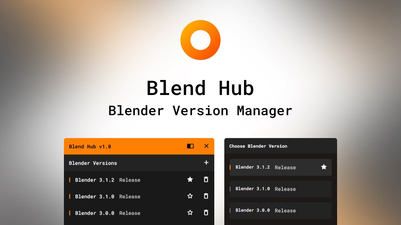 Blend Hub Blender Versions Manager Released Scripts and Themes