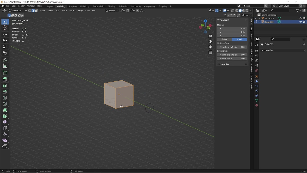 Knife project doesnt work Modeling Blender Artists Community