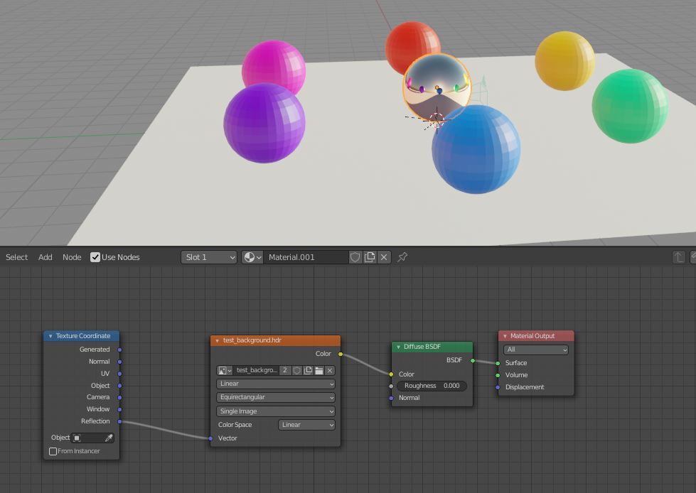 Refraction using Texture Map (Light Probe) Materials and Textures