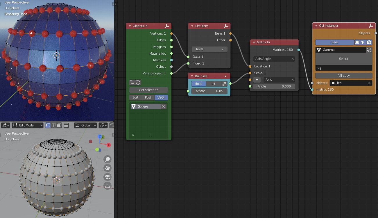 Assigning a mesh to every vertex of a vertex group Works in Progress