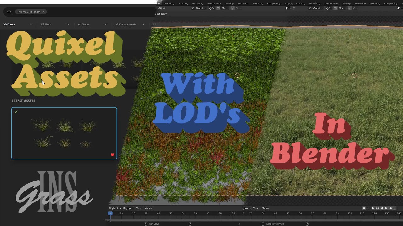 Quixel assets with LOD's in Blender Tutorials, Tips and Tricks