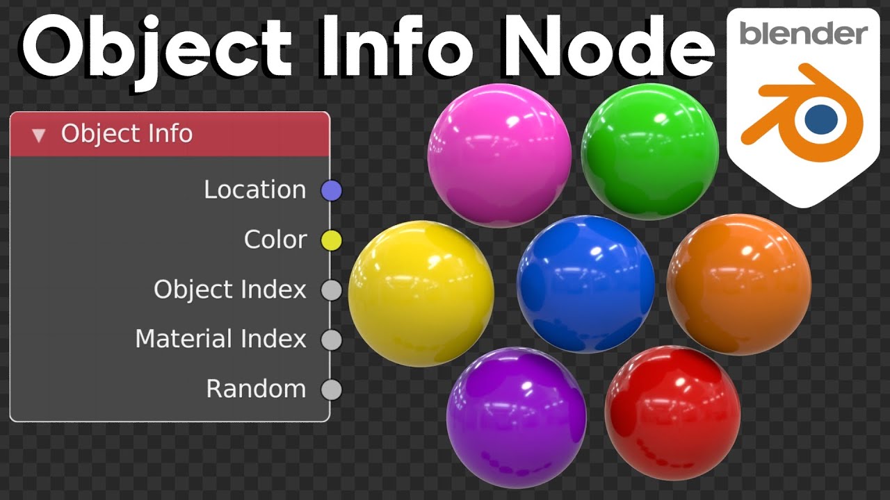 Generate Random Colors with Object Info Node (Blender Tutorial