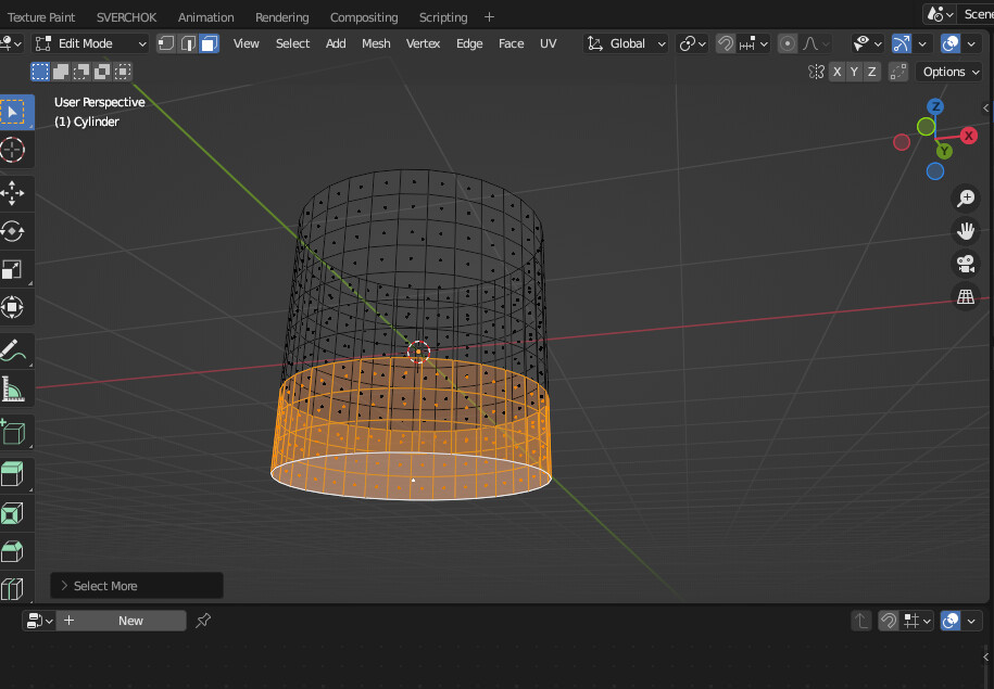 How do you select half of an object ? How do you select the backside