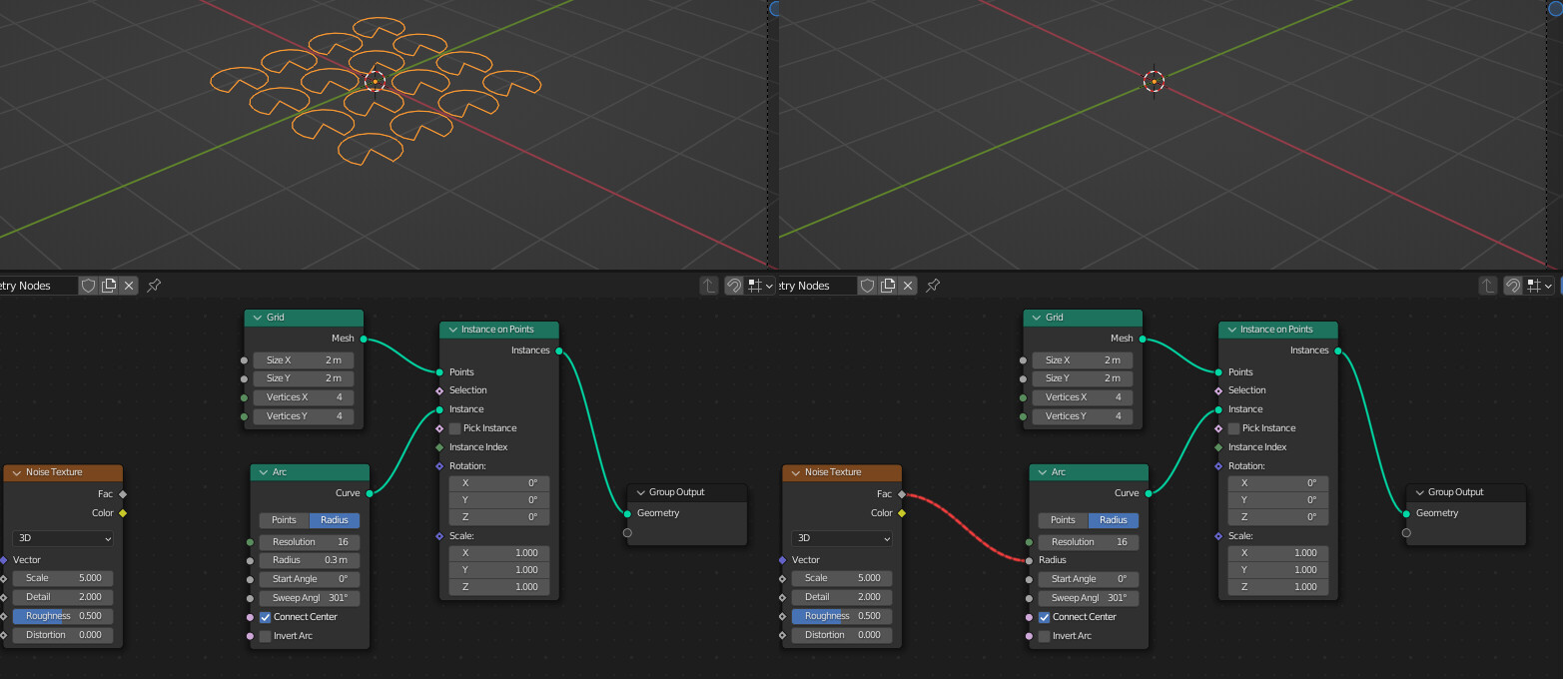 Geometry Nodes "Instance on Points", but parametrized Modeling
