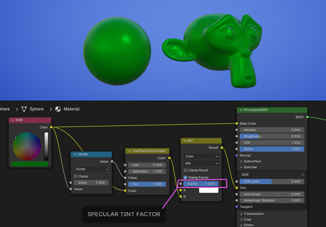 4.0 FIX for Specular Tint Principled BSDF Tutorials, Tips and Tricks