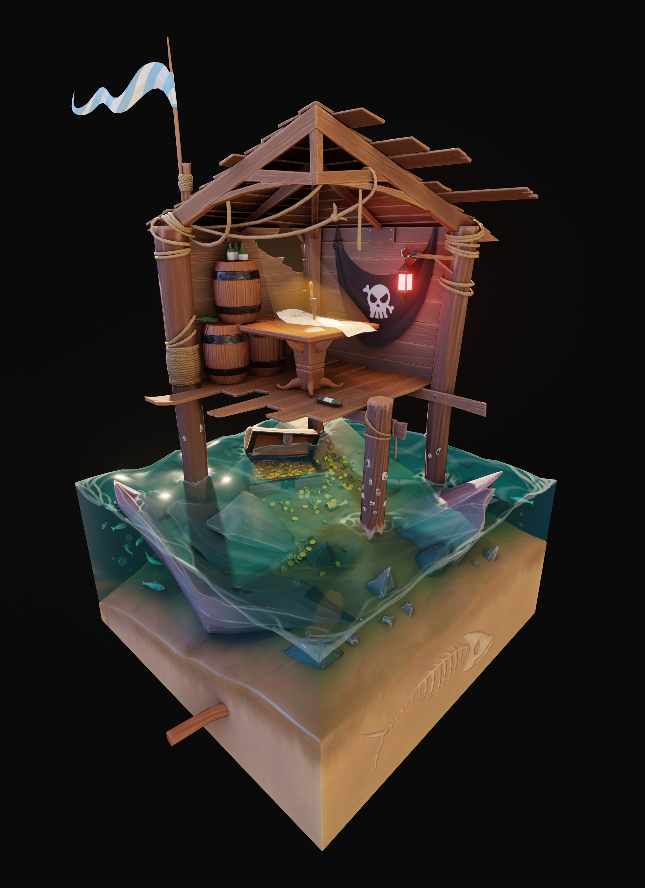 Pirate Hideout Bellona Studio Finished Projects Blender Artists