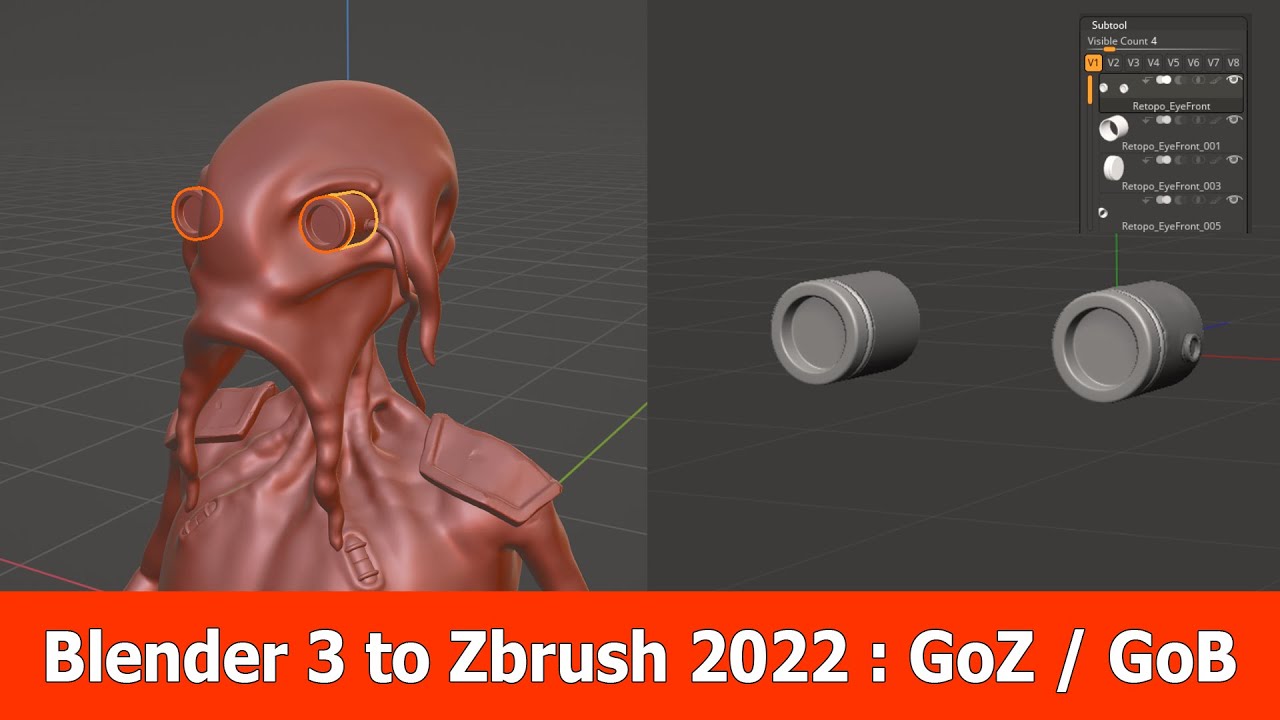 Blender 3 to Zbrush 2022 GoZ / GoB Tutorials, Tips and Tricks