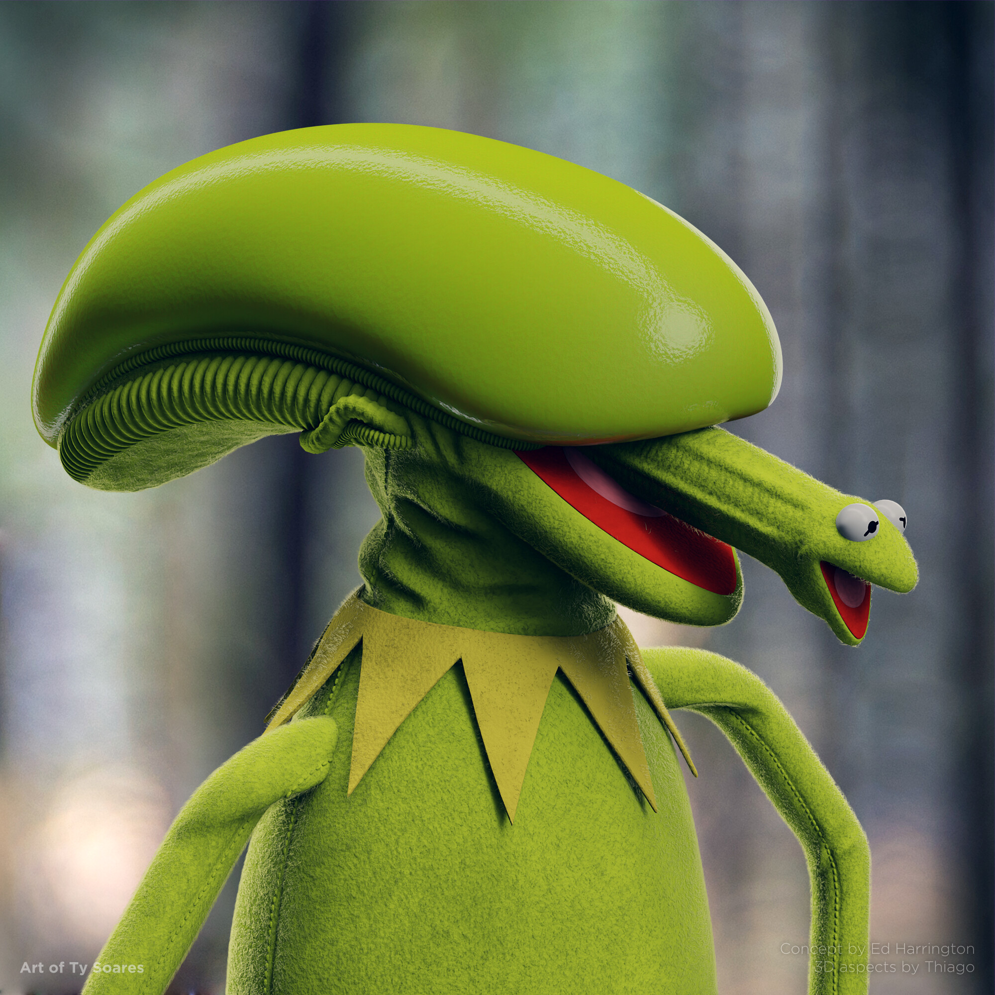 Xenomorph Kermit Finished Projects Blender Artists Community