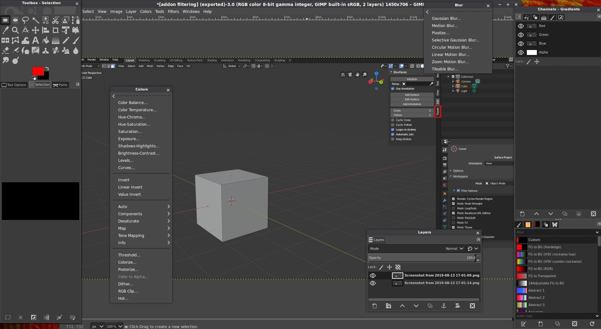 2.81 development; UI/UX 129 by Richard_Culver Blender Development